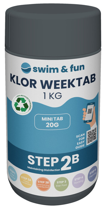 Klor WeekTab langsom klor 1 kg - Swim & Fun